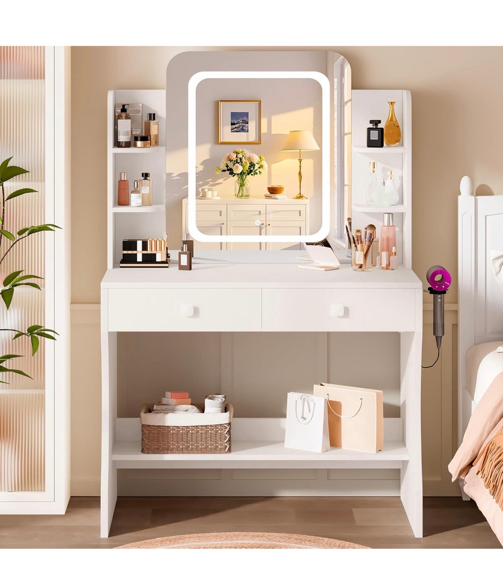 White Medium vanity